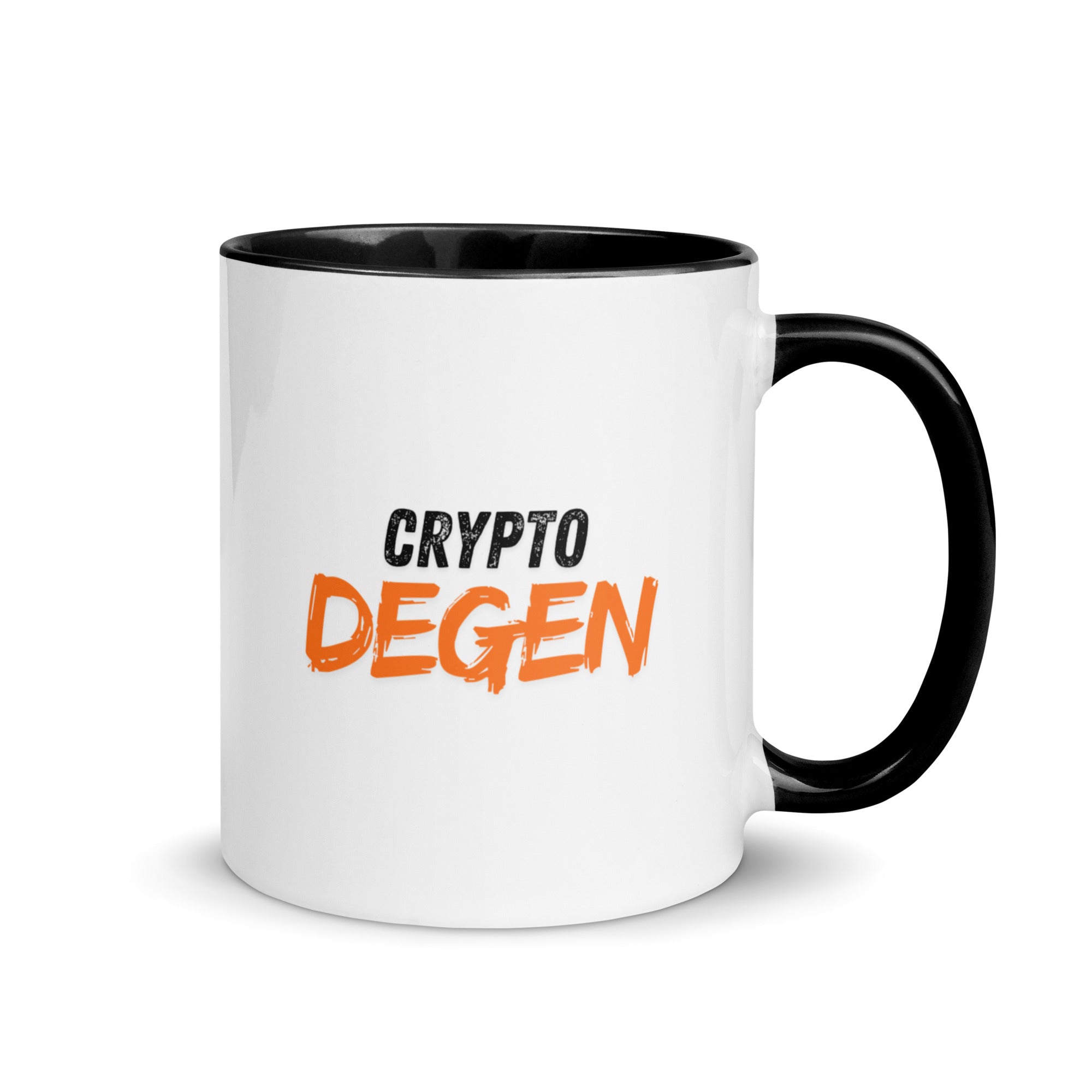 White "Crypto Degen" Ceramic Coffee Mug