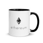 Ethereum ETH Logo Ceramic Coffee Mug 11oz - black interior right view