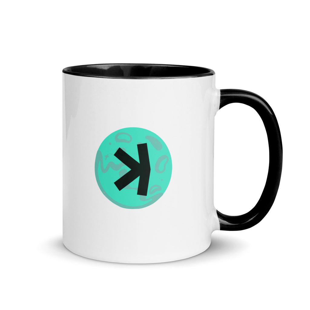 Kaspa KAS Glossy White Ceramic Coffee Mug 11oz - right view