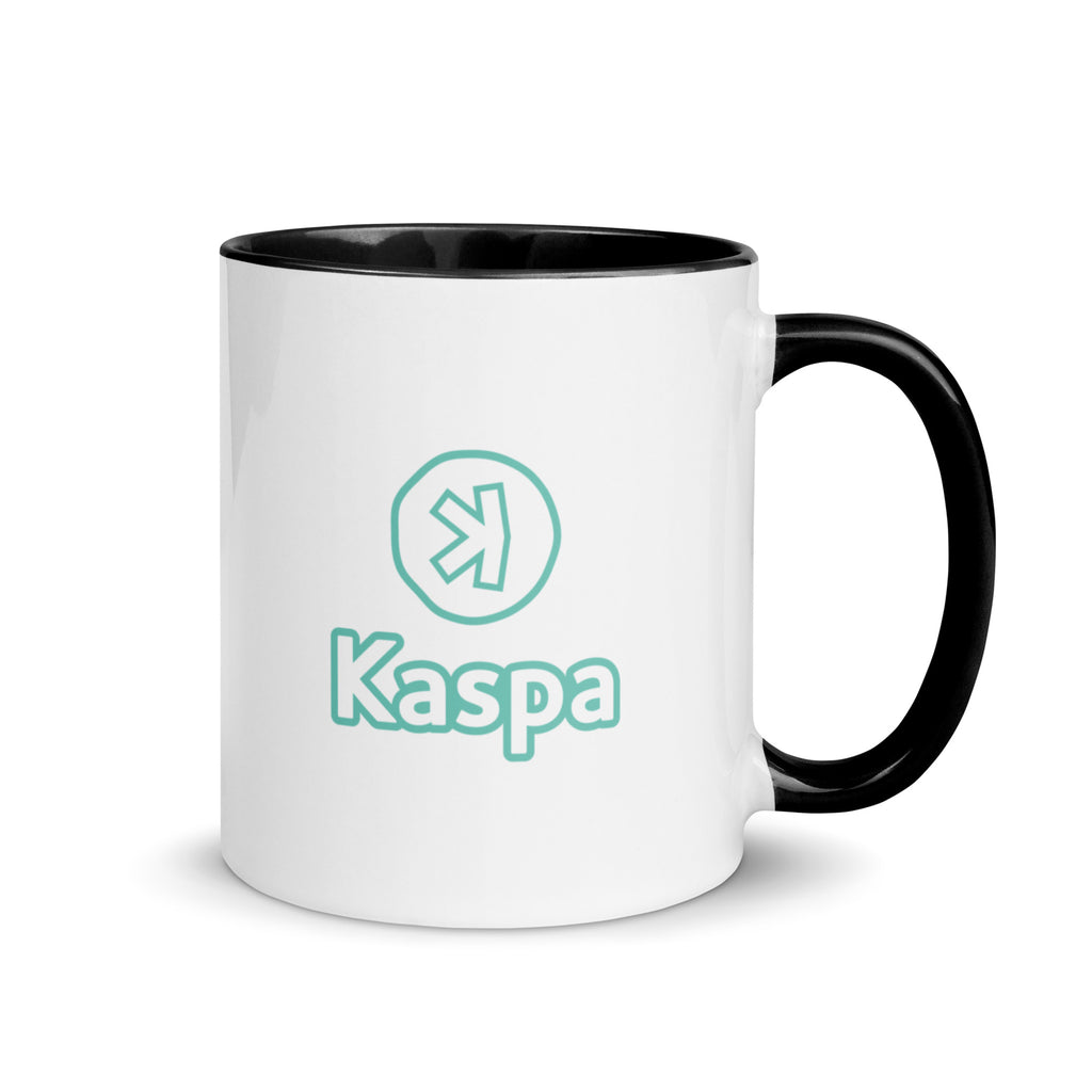 Kaspa KAS with Text Glossy White Ceramic Coffee Mug 11oz - right view