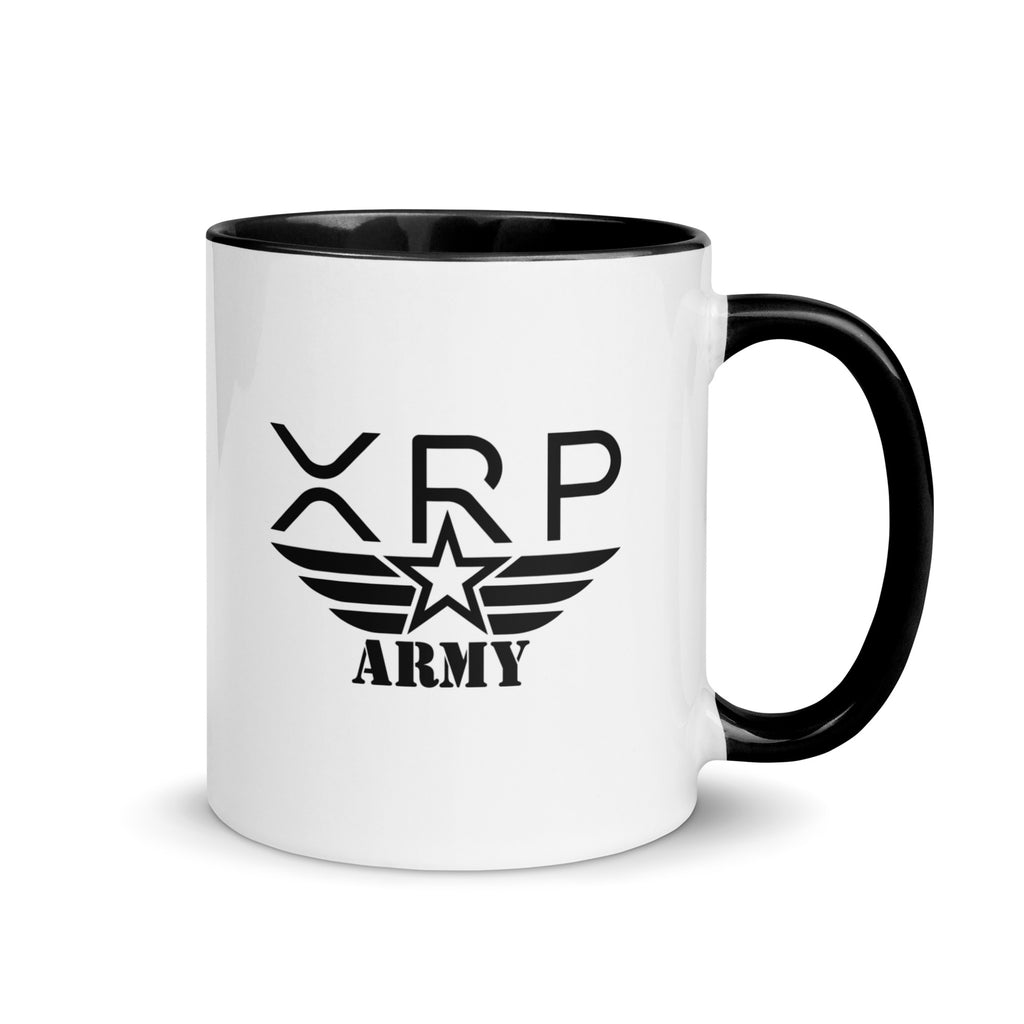 XRP Army Glossy White Ceramic Coffee Mug 11oz - right view