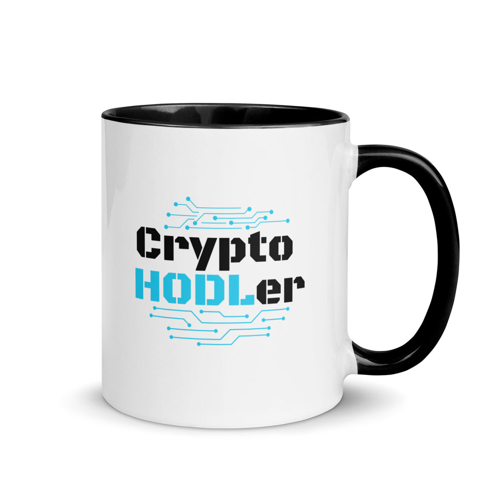 Crypto HODLer Design 2 Glossy White Ceramic Coffee Mug 11oz - right view