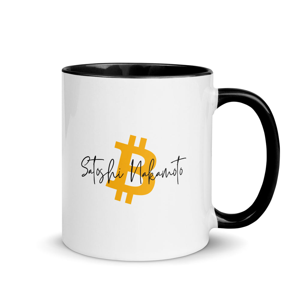 Satoshi Nakamoto Bitcoin Glossy White Ceramic Coffee Mug 11oz - right view