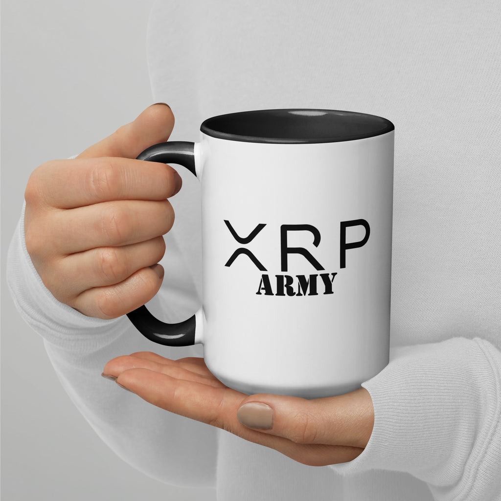 XRP Army crypto coffee mug - left side view