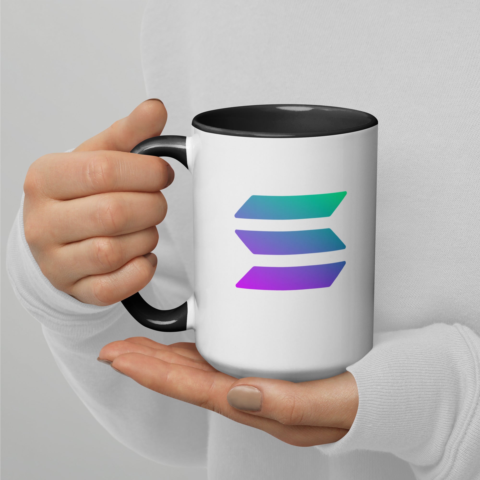 Glossy White Solana Logo Ceramic Coffee Mug