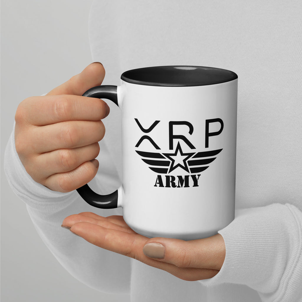 XRP Army crypto coffee mug - left side view