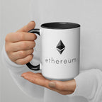 Ethereum ETH crypto coffee mug - left side view