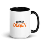 Crypto Degen Ceramic Coffee Mug 15oz - black interior right view