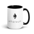 Ethereum ETH Logo Mug 15oz - black interior right view