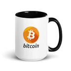 Bitcoin BTC Glossy White Coffee Mug 15oz - right view