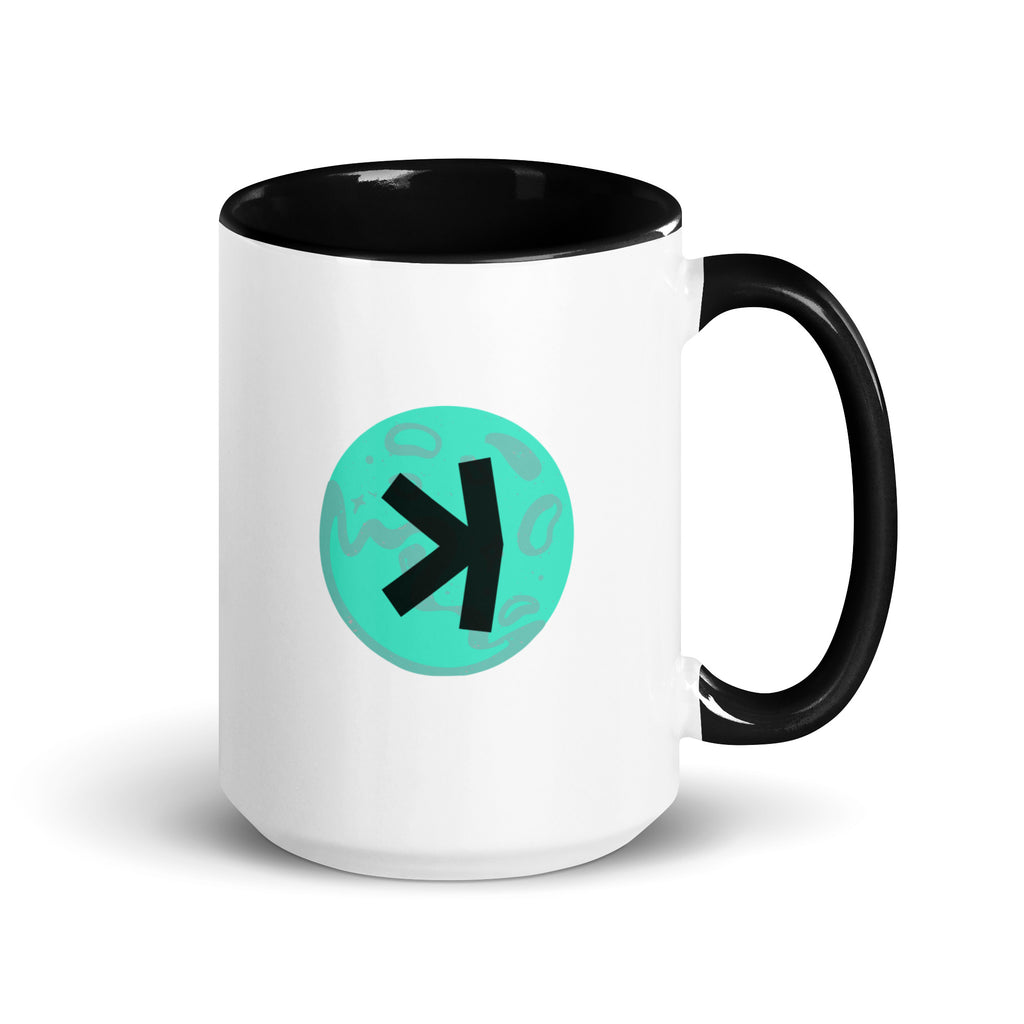 Kaspa KAS Glossy White Coffee Mug 15oz - right view