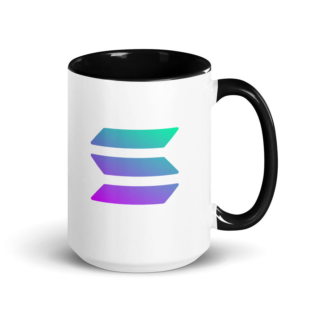 Solana SOL Logo Glossy White Coffee Mug 15oz - right view