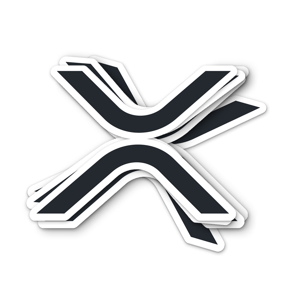 XRP Ripple Logo Waterproof Vinyl Crypto Sticker - XRP blue logo