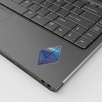 Ethereum Holographic Sticker Glyph - applied to water bottle