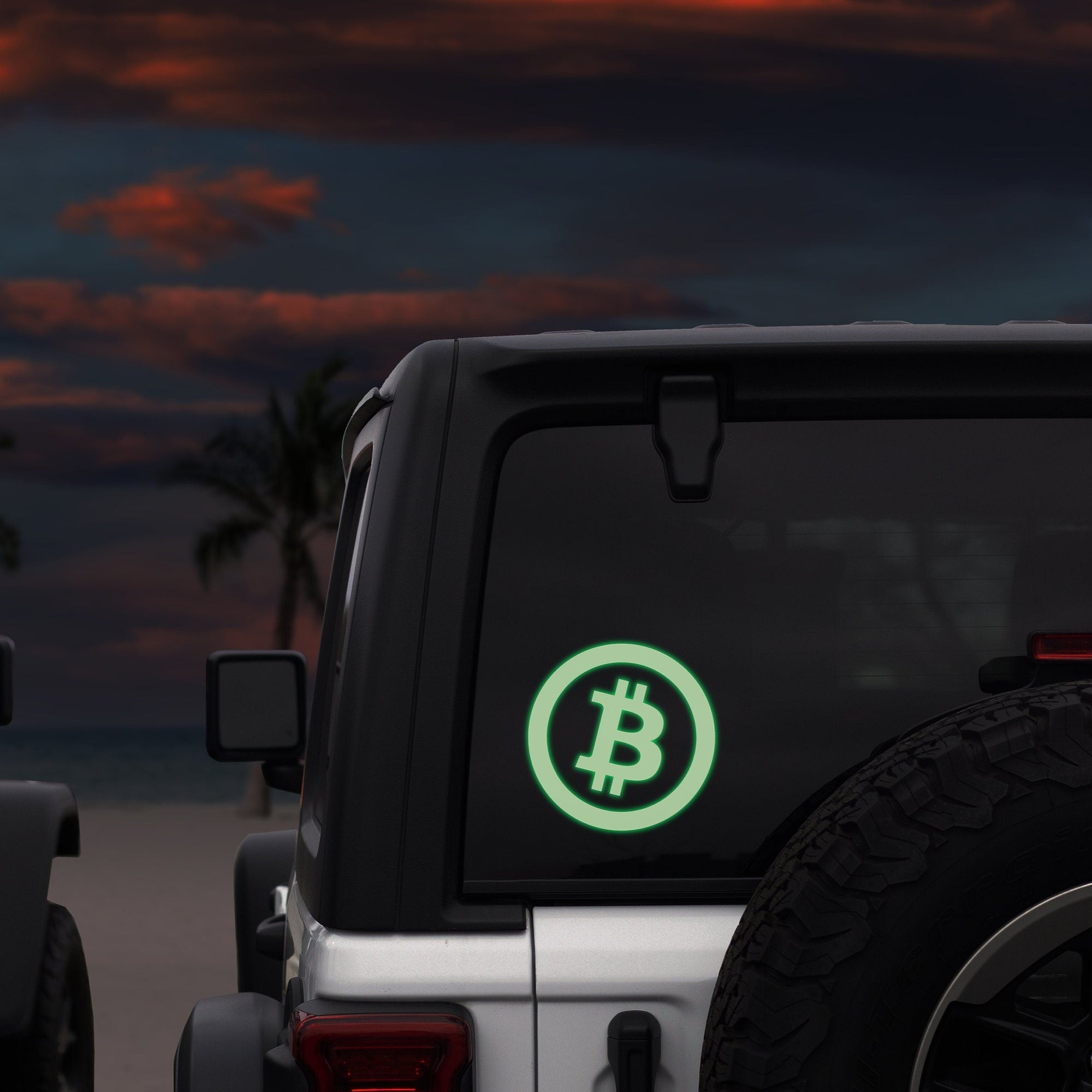 Bitcoin Glow-in-the-Dark Vinyl Decal
